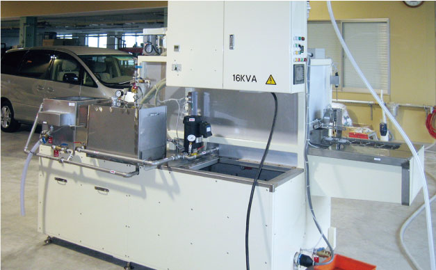 コンプレッサー部品洗浄脱水装置